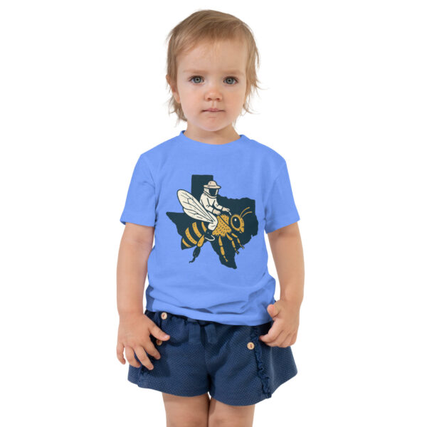 Toddler Texas Beekeeper Riding Honeybee Shirt | Cute Lone Star State Bee Design