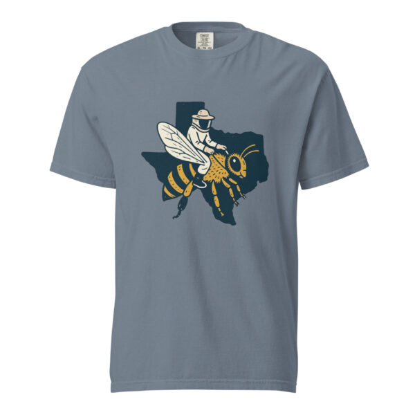 Texas Beekeeper Riding Honeybee | Vintage Lone Star State Bee T-Shirt
