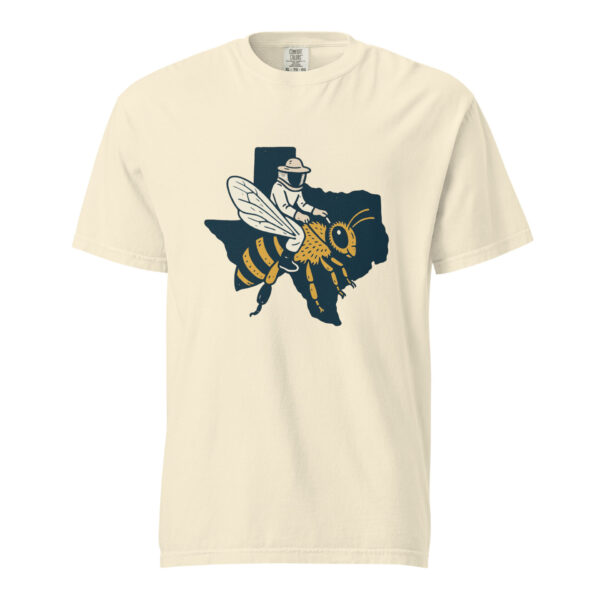 Texas Beekeeper Riding Honeybee | Vintage Lone Star State Bee T-Shirt