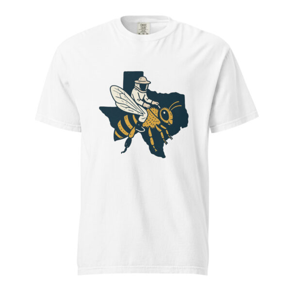 Texas Beekeeper Riding Honeybee | Vintage Lone Star State Bee T-Shirt